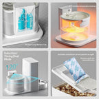 Distributore d acqua per gatti wireless termostatico 2-in-1.